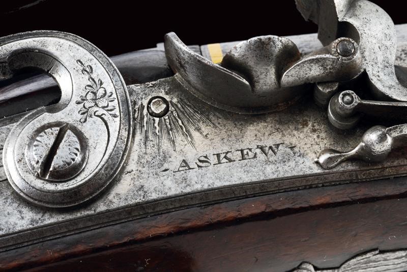 Pistola a Pietra Focaia Firmata Askew