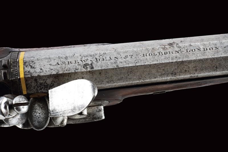 Pistola a Pietra Focaia Firmata Askew