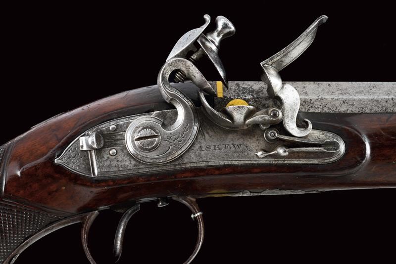 Pistola a Pietra Focaia Firmata Askew