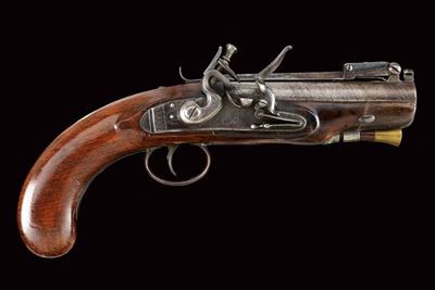 Pistola a Pietra Focaia con Baionetta a Scatto