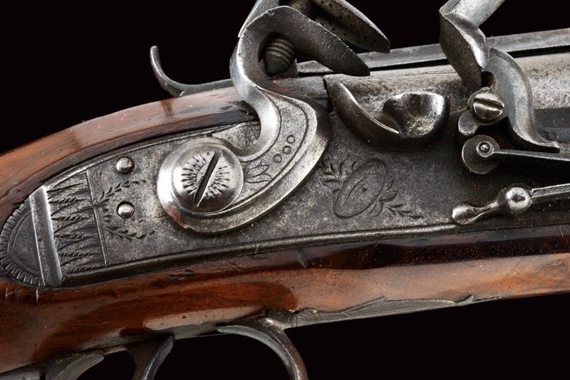 Pistola a Pietra Focaia con Baionetta a Scatto