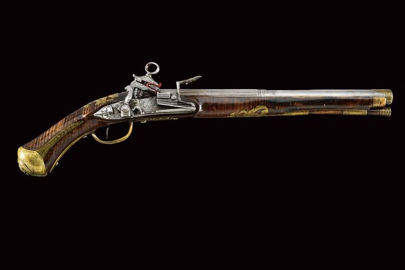 Elegante Pistola a Pietra Focaia alla Romana