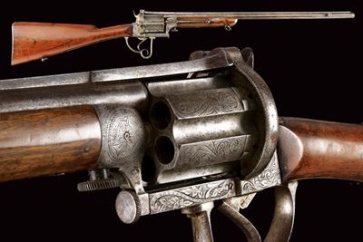Interessante Fucile Revolver a Spillo dei Fratelli Merolla