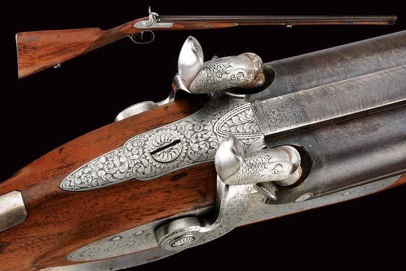 A fine double-barreled gun Mid 19th Century | Rare and Fine Antique ...