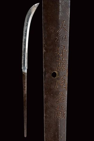 Interessante Naginata Firmata "yamoto No Kami Fujiwara Kanekura Mino"