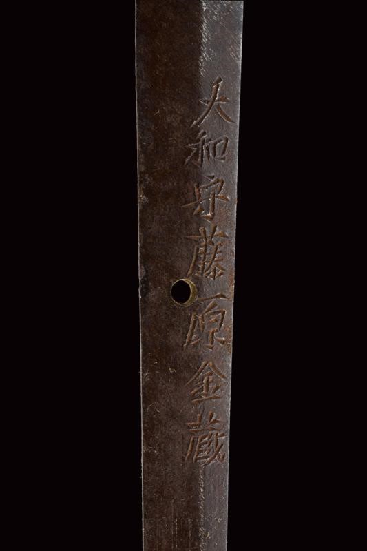 Interessante Naginata Firmata "yamoto No Kami Fujiwara Kanekura Mino"