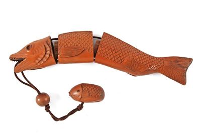 Aramaki Inro con Netsuke Firmato Nagamasa