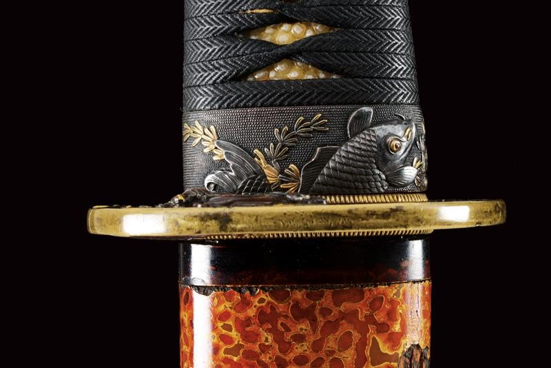 Wakizashi Gi-mei Kunimitsu con Importante Koshirae