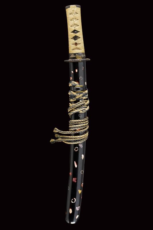 Importante Mamori Gatana Wakizashi Firmata Iga No Kami Rai Kin Michi