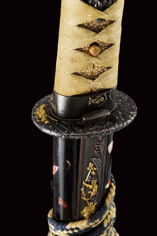 Importante Mamori Gatana Wakizashi Firmata Iga No Kami Rai Kin Michi
