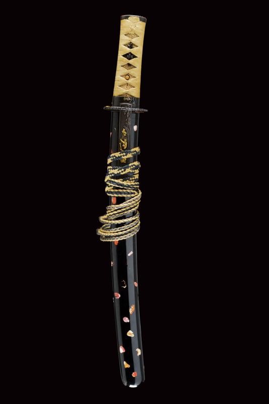 Importante Mamori Gatana Wakizashi Firmata Iga No Kami Rai Kin Michi