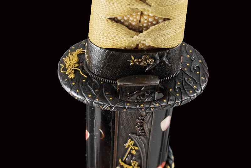 Importante Mamori Gatana Wakizashi Firmata Iga No Kami Rai Kin Michi