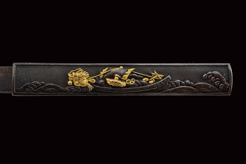 Importante Mamori Gatana Wakizashi Firmata Iga No Kami Rai Kin Michi