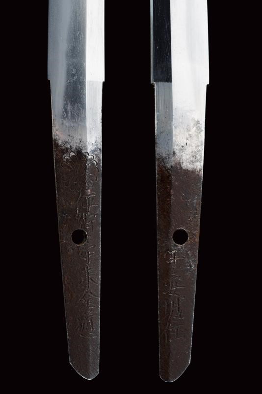 Importante Mamori Gatana Wakizashi Firmata Iga No Kami Rai Kin Michi
