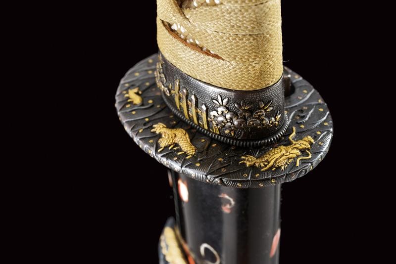 Importante Mamori Gatana Wakizashi Firmata Iga No Kami Rai Kin Michi
