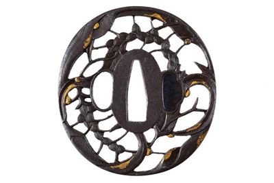 Bella Tsuba della Scuola Shoami o Ito