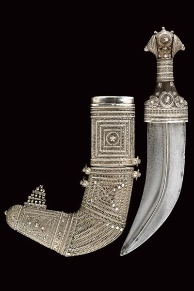 Bel Jambiya con Fornimenti in Argento