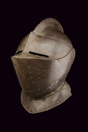 An interesting composite closed helmet used for the "Gioco del Ponte"