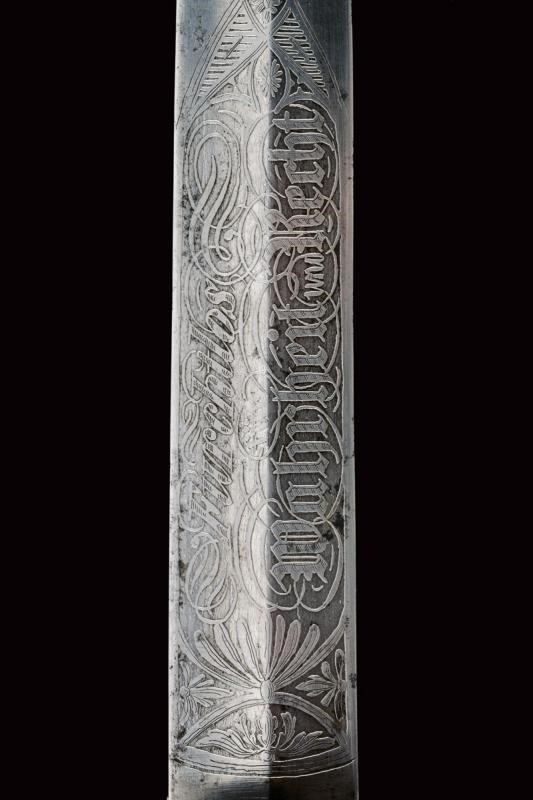 Raro Coltello da Caccia con Iscrizioni dei Moti Rivoluzionari