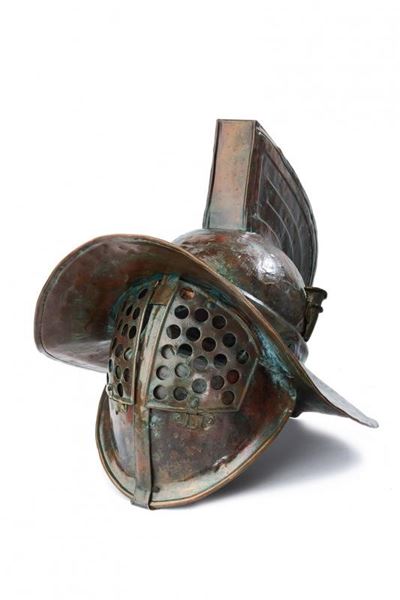 Bella Replica di un Elmo da Gladiatore Mirmillone