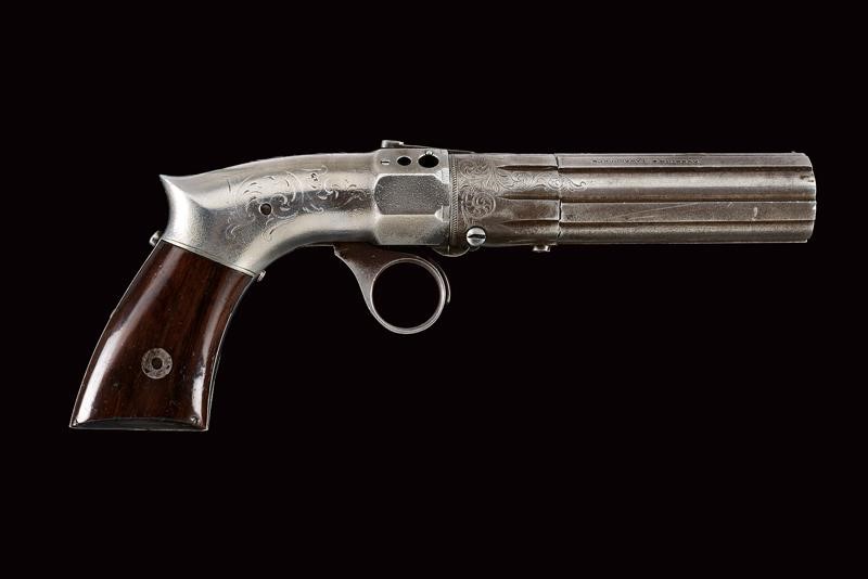 Rarissimo Pepperbox Revolver a Luminello di Robbins & Lawrence