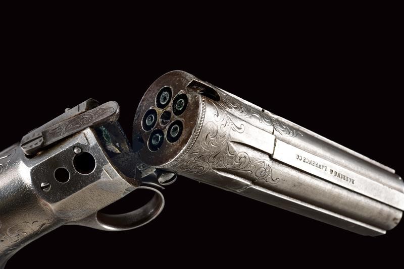 Rarissimo Pepperbox Revolver a Luminello di Robbins & Lawrence