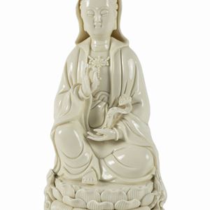 Guanyn in blanc de Chine porcelain, China, 20th century