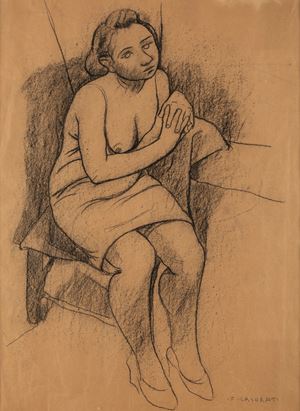 Casorati Felice - Ragazza nello studio 