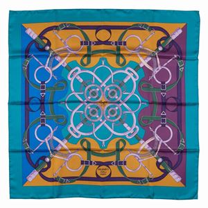 Éperon d'Or silk twill scarf