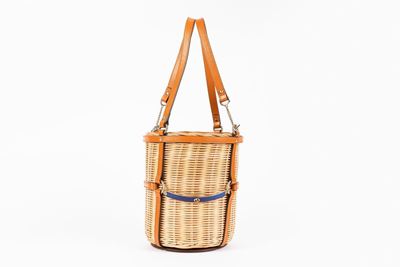 Borsa a Forma di Cestino Cilindrico
