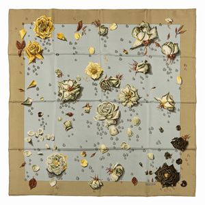 La Rosée silk twill scarf