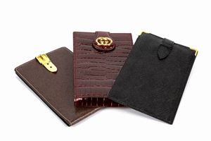 Lot of three carnet holders