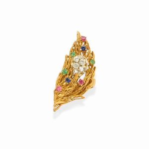  - Anello con pietre colorate