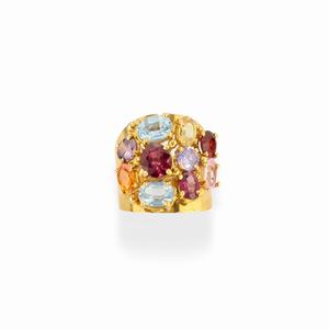  - Anello con pietre colorate