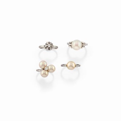 Quattro Anelli con Perle