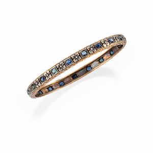  - Bracciale rigido con zaffiri