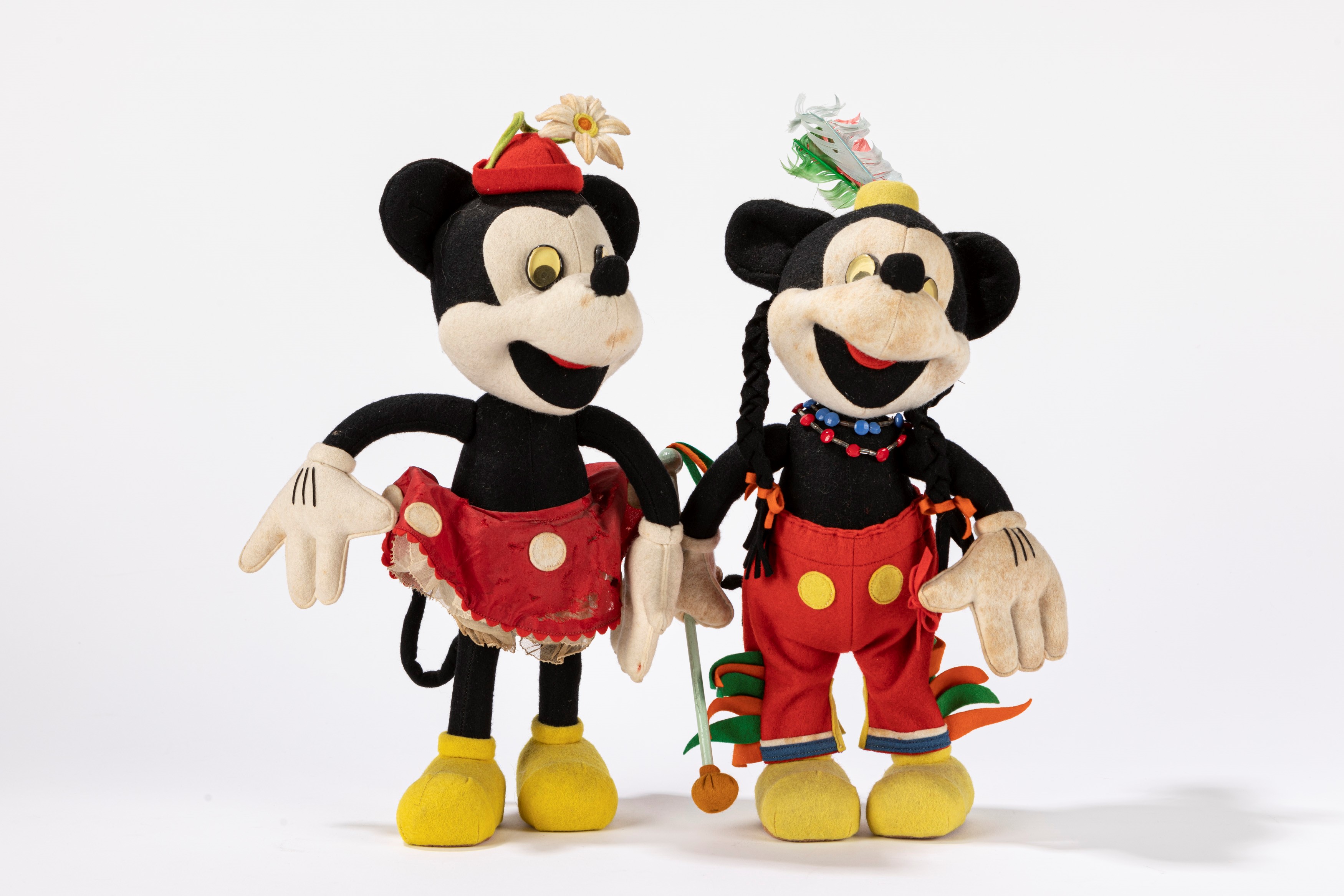 Lenci - Coppia Topolino e Minnie Anni '30, Giocattoli d'Epoca