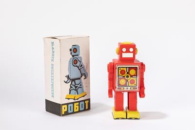 Giocattolo d'epoca, Robot URSS in plastica con scatola originale