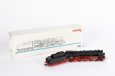 Locomotiva a vapore Marklin HAMO H0 3390 con tender, scala H0