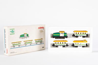 Locomotiva e vagoni Märklin, modello H0 2841, elettrici con scatola originale