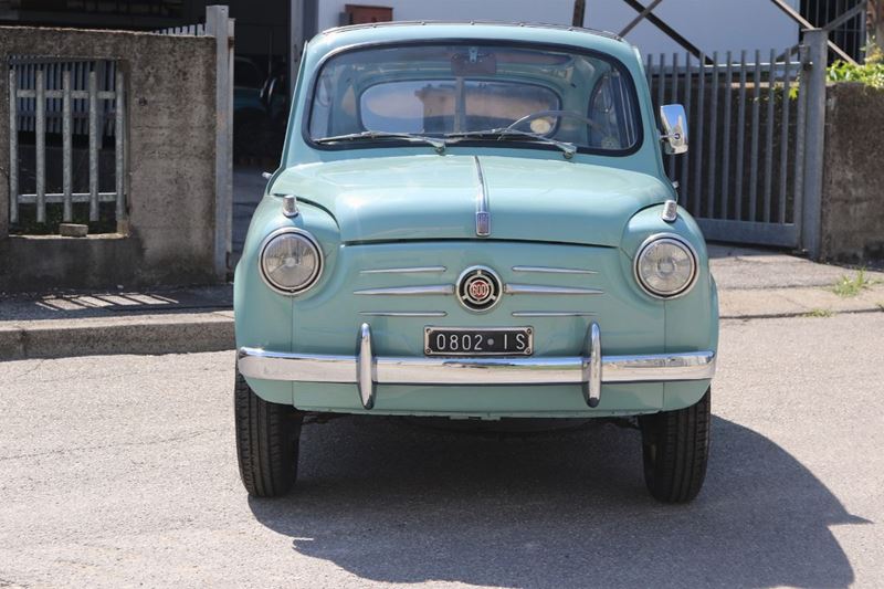 FIAT 600 D EPOCA COPRISEDILI COMPLETI SERIE CELESTE 4Dsim BIANCO