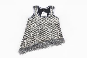 Cotton and silk sleeveless top 