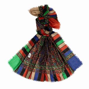 Cotton and lurex grand foulard