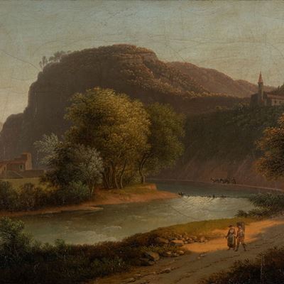Paesaggio Bergamasco con Popolani