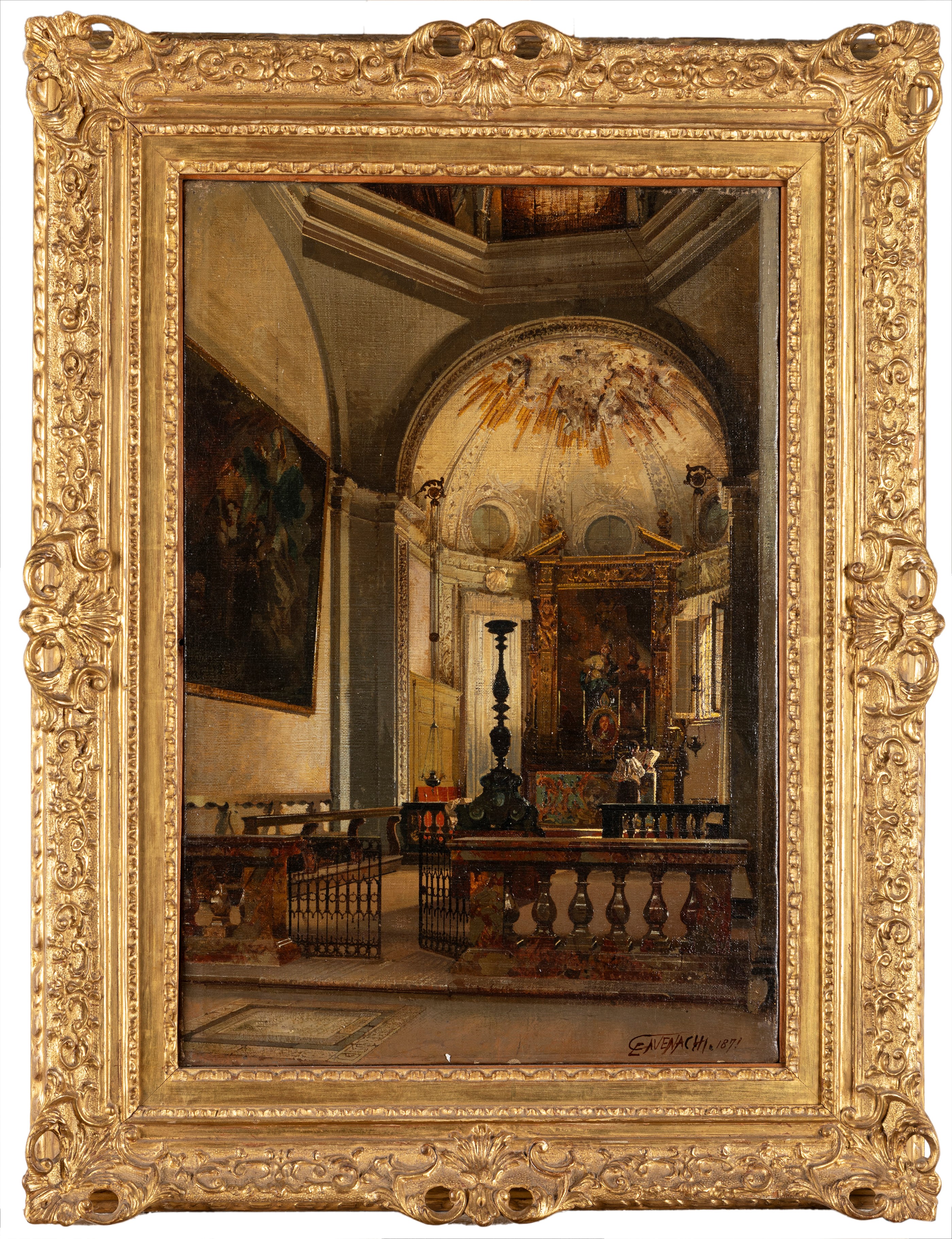 Luigi Cavenaghi - Interno del Duomo di Bergamo