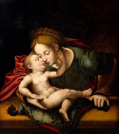 Madonna con Bambino, olio su tavola