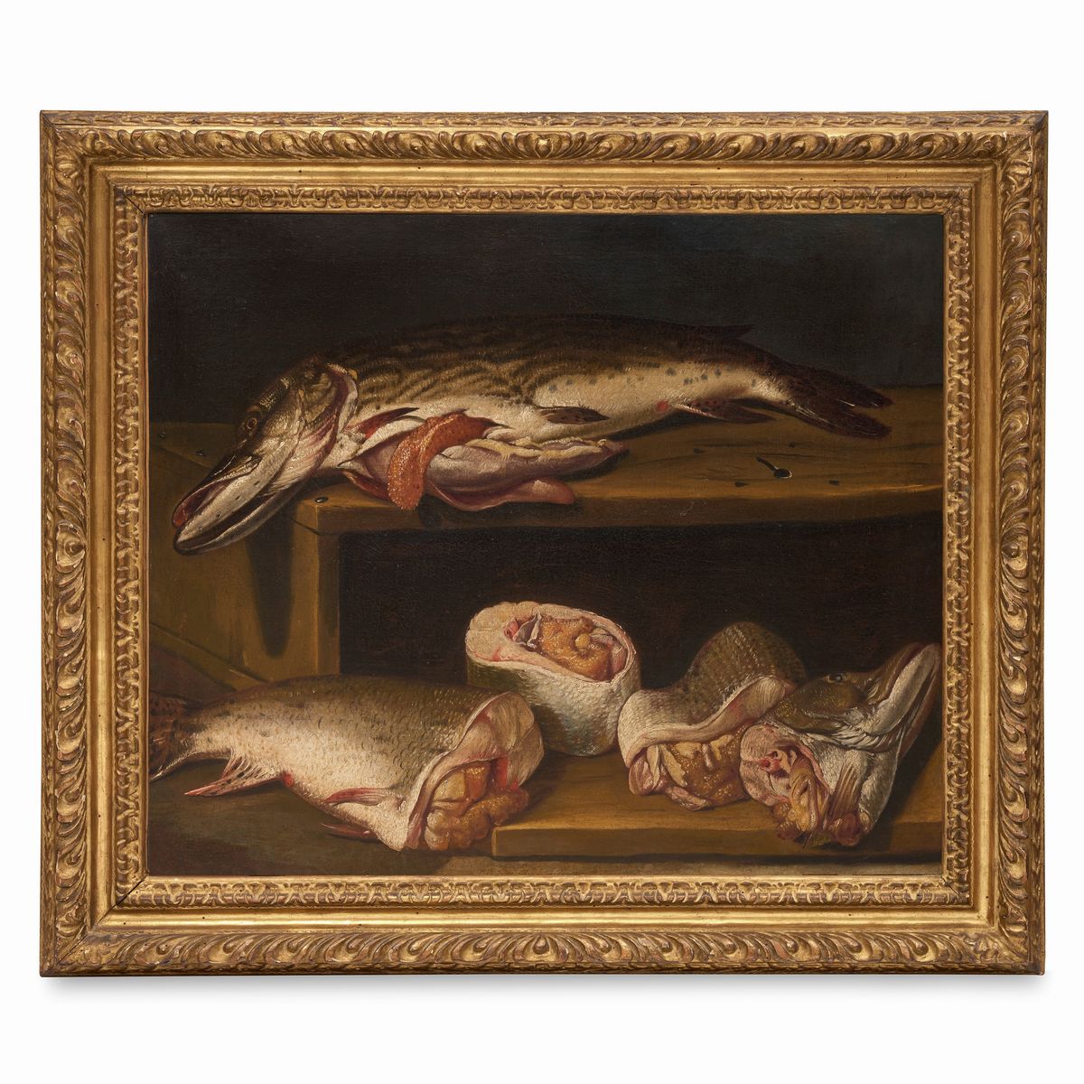 Scuola Emiliana, Fine Secolo XVII - Inizio Secolo XVIII - Natura Morta con Teste di Vitello e Ver...