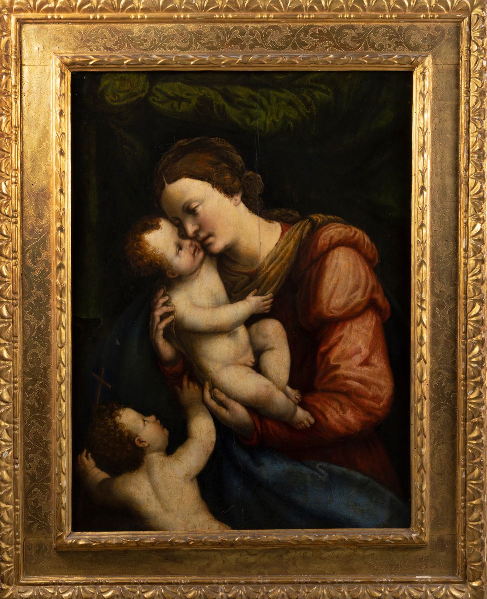 Scuola Lombarda, Fine Secolo XVI - Madonna con Bambino e San Giovannino