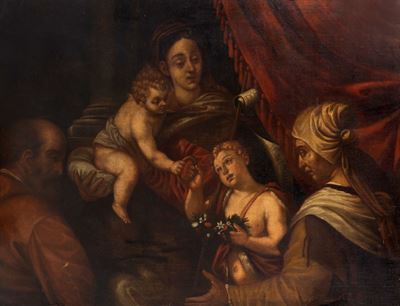 Sacra Famiglia con San Giovannino e Santa Elisabetta