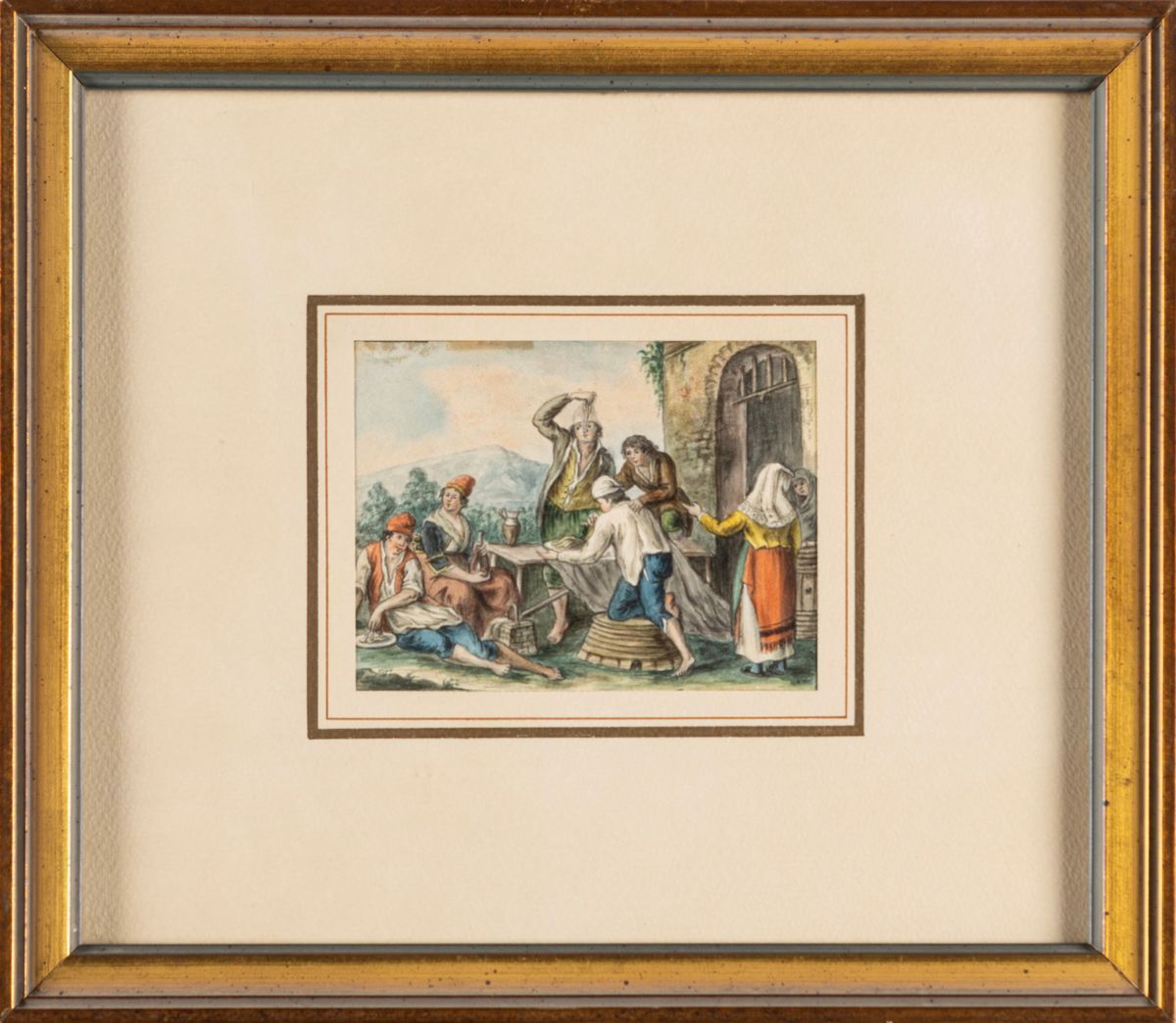Cerchia di Saverio della Gatta (lecce 1758- Circa 1828) - Scene di Vita Napoletana